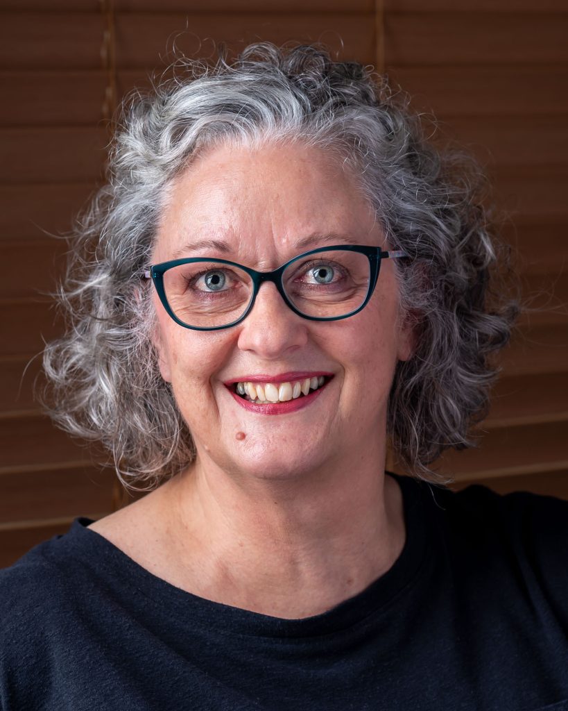 Smiling woman with glasses